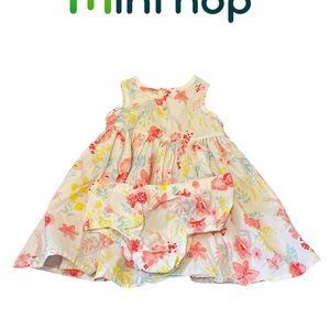 Floral Kids Dress - Pink, Yellow, Blue size 12 months